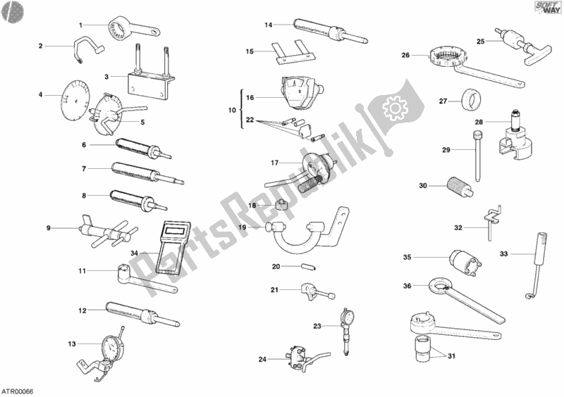 Tutte le parti per il Attrezzi Di Servizio Dell'officina, Motore del Ducati Supersport 800 SS 2003